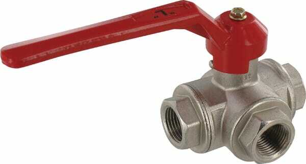 Pièces agricoles - Hydraulique - Vanne bois.sph.3v. L 1/2" f/f