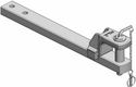 Barre d'attelage 90x50 L905mm Cat. 4 diamètre 50mm Claas