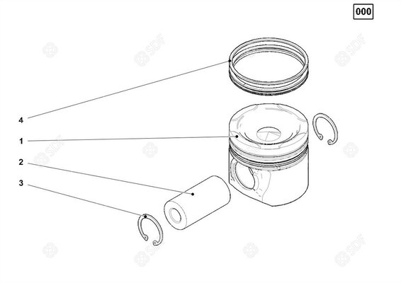 Pièces agricoles - Pieces moteur - jeu de segments