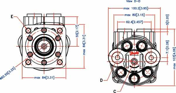 Pièces agricoles - Hydraulique - Moteur Orbit , Cardan Ø25,4-L,