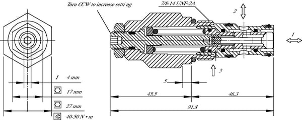 Pièces agricoles - Hydraulique - Clapet d'équilibr. CB10HV2B1
