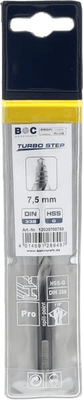 Outils - Outils divers - Foret 7,5 mm HSS-DIN 338-G TURBO STEP