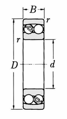 Pièces agricoles - Roulements - Roulement à billes à alignement automatique 35x72x23mm SKF