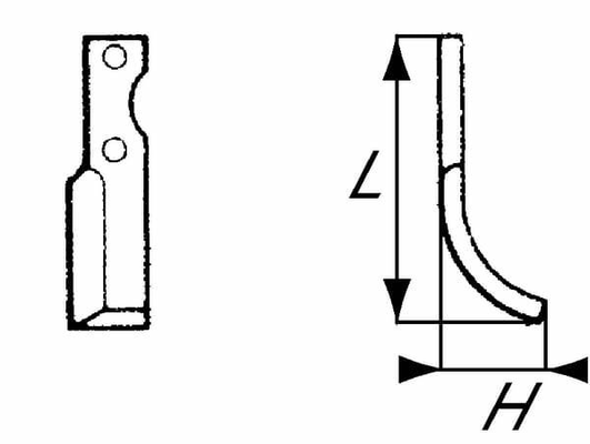 Pièces agricoles - Travail du sol - Lame de fraise d. p/ Honda
