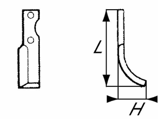 Pièces agricoles - Travail du sol - Lame de fraise d. p/ Honda