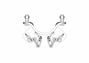 Materiels - Accessoires 30Kg-50Kg - PACK DE 20 DEMI BRIDES RONDE 2DL D.102MM
