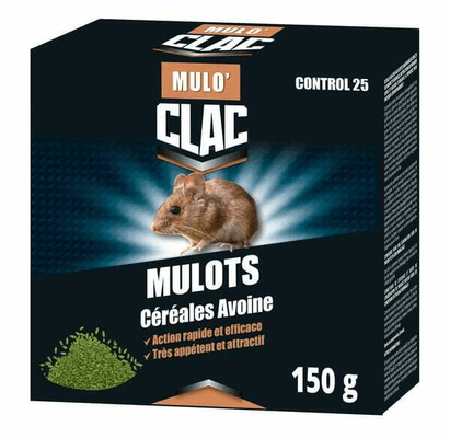 Pièces agricoles - Cloture,Jardin & Sylviculture - Raticide pour mulots avoine prêt à l’emploi 150 gr