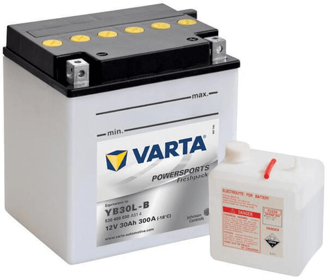 Pièces agricoles - Eclairage - Batterie 12V 30Ah 300A Powersports Freshpack VARTA