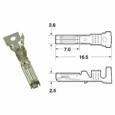 Pièces Quad & Motos - Outillage - Cosse femelle générique BIHR Ø0,85mm²/1,25mm²