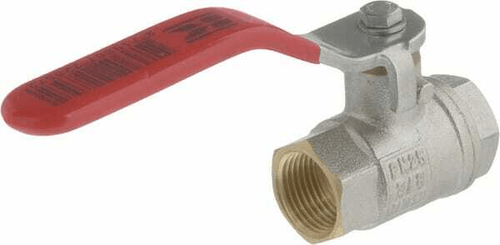 Pièces agricoles - Hydraulique - Vanne à bille BSP 2x femelle 3/8" + poignée SS