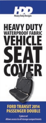 Pièces agricoles - Pièce divers - Housse de siège, passager van double, noir, appui-tête séparé, 5 pièces, convient à Ford Transit 2014