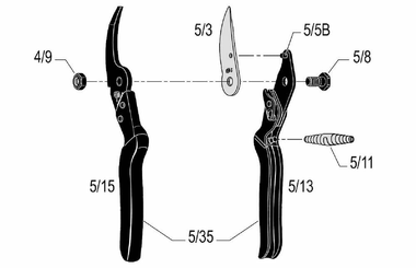 Pièces agricoles - Cloture,Jardin & Sylviculture - Sécateur Felco no. 5