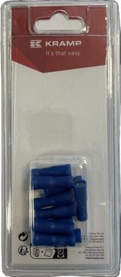Pièces agricoles - Eclairage - Cosse femelle, bleu Ø 5 mm - 1,5-2,5 mm² (10)