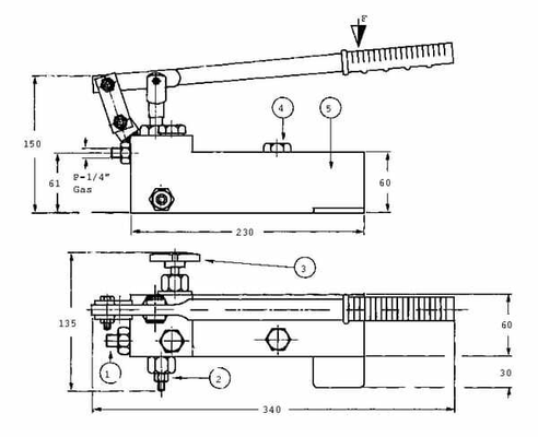 Pièces agricoles - Hydraulique - Pompe à main HP 16Q incl.rése