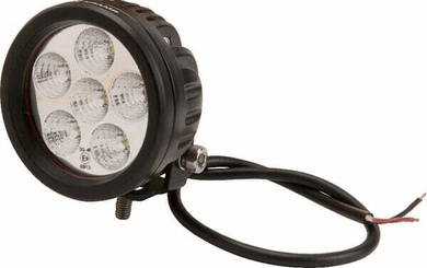 Pièces agricoles - Eclairage - Phare de travail LED rond 18W 1440lm, 10/30V, Ø 89mm faisceau large 6 LED Kramp