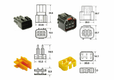 Jeu de connectiques 6 voies Série 090 FRKW BIHR type origine - 5 jeux complets