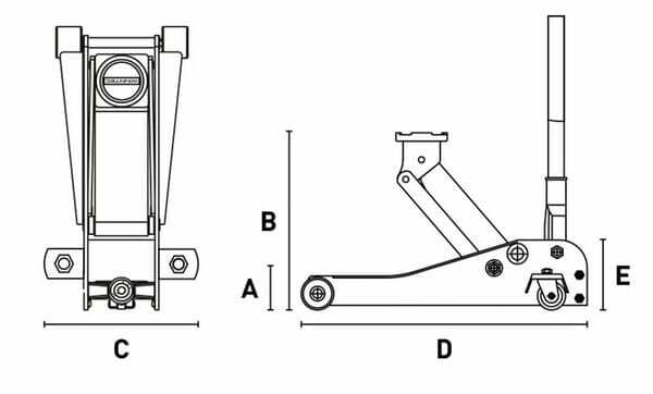 Pièces agricoles - Outils atelier - Cric d'atelier 3t