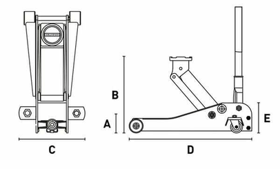 Pièces agricoles - Outils atelier - Cric d'atelier 3t