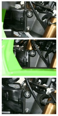 Pièces Quad & Motos - Equipement véhicule - Protections de butée de direction R&G RACING noir Kawasaki ZX-6R/10R