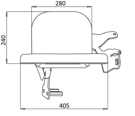Pièces agricoles - Pièce divers - Siège passager, compatible John Deere