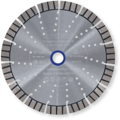 Electroportatif - Electroportatif divers et accessoires - Disque diamant matériaux de construction, béton, granit 230x22,2 premium Excelium S17 (par 1)