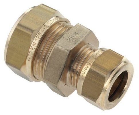 Pièces agricoles - Hydraulique - Raccord droit réduit 22x15mm