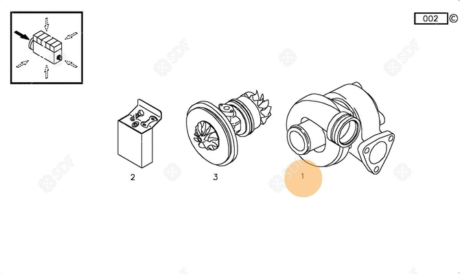 Pièces agricoles - Pieces moteur - TURBO Deutz-Fahr origine