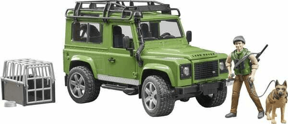 Loisirs - Jouets - Break Land Rover Defender avec forestier et chien