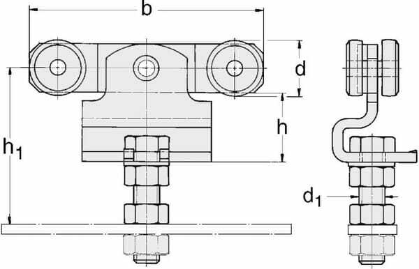 Pièces agricoles - Fasteners - Chariot double Gr.1