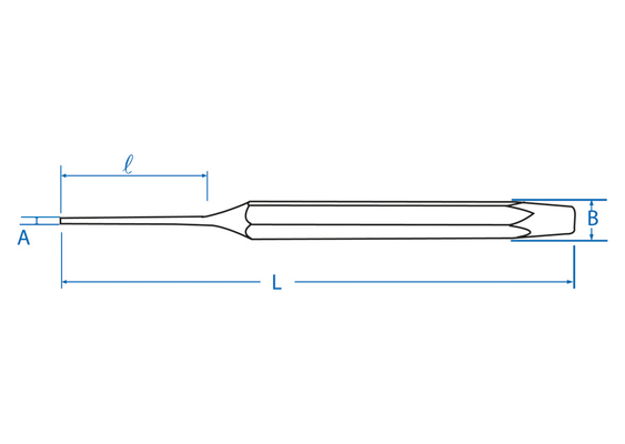 Outils - Outils divers - Chasse-goupilles 4 Longueur: 150mm