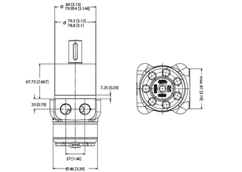 Pièces agricoles - Hydraulique - Moteur hydraulique OMPW315