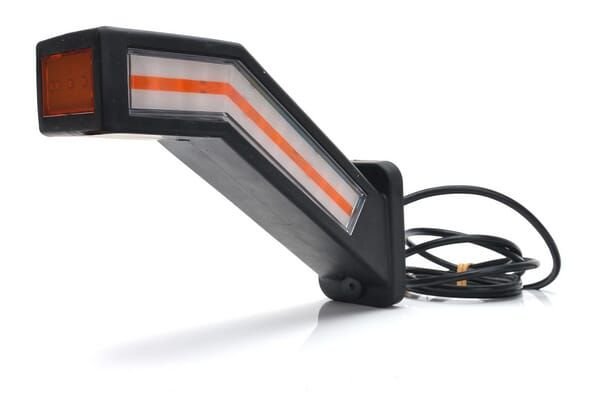 Pièces agricoles - Eclairage - Feu arrière multifonction LED, droit, rouge/orange/blanc, 12-24 V, 238 x 181 x 72 mm