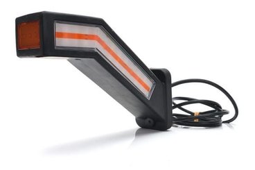 Pièces agricoles - Eclairage - Feu arrière multifonction LED, droit, rouge/orange/blanc, 12-24 V, 238 x 181 x 72 mm