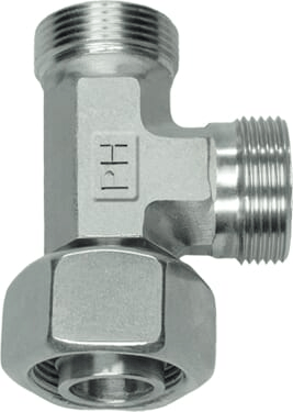 Pièces agricoles - Hydraulique - Raccord en T réglable 8L SS