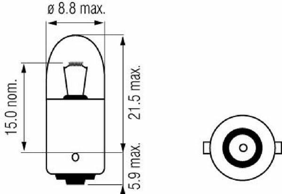 Pièces agricoles - Eclairage - Ampoule 12V 3W BA9s