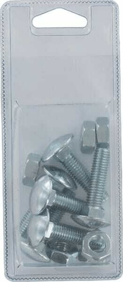 Pièces agricoles - Fasteners - Écrou et boulon M10 x 40 mm, 4,6 (6)