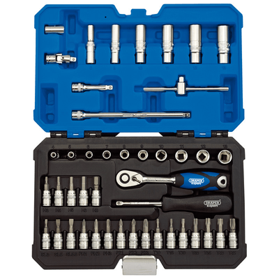 Pièces Quad & Motos - Outillage - Coffret douilles & cliquet 1/4’’ DRAPER métrique (44 pièces)