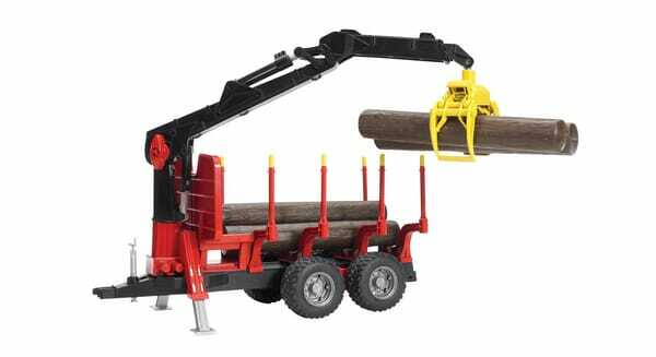 Loisirs - Jouets - Remorque à bois avec 4 troncs