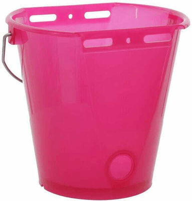 Pièces agricoles - Cloture,Jardin & Sylviculture - Seau d'alimentation rose transparent 8L