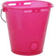 Seau d'alimentation rose transparent 8L