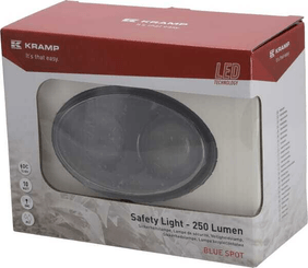 Pièces agricoles - Eclairage - Lampe de sécurité LED, bleue, 10 W, 250 lm, ovale, 10-80 V, Spot, 2 LED, Kramp