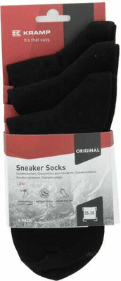 Vêtements et protections - Vêtement  - Chaussettes de sport basses noires 35-38, 3 paires
