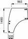 Vitre de porte gauche