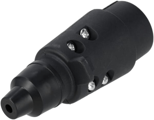 Pièces agricoles - Eclairage - Fiche de remorque 7 pôles, plastique, 12V, bornes à vis