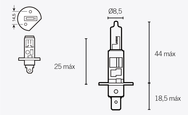 Pièces Quad & Motos - Electrique - Ampoule V PARTS H1 12V 55W