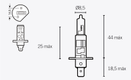 Ampoule V PARTS H1 12V 55W