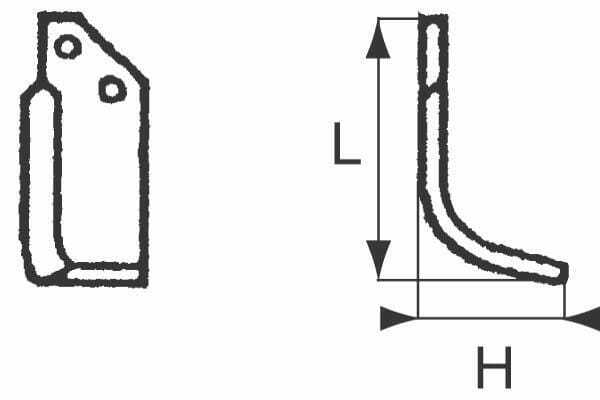 Pièces agricoles - Travail du sol - Lame de fraise g. JNL