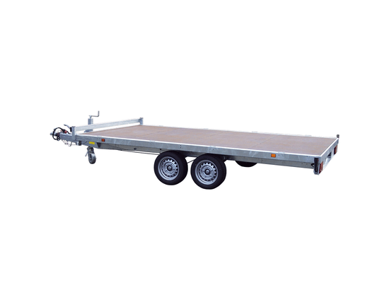 Materiels - Remorque voiture - PLATEAU ROUES DESSOUS 406x215 freiné 2 essieux PTAC : 3500 kg
