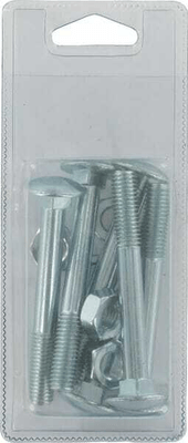 Pièces agricoles - Fasteners - Écrou et boulon M10 x 80mm, 4,6 (6)