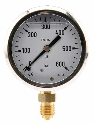 Pièces agricoles - Hydraulique - Manomètre Ø63 0-600bar ¼" inf.